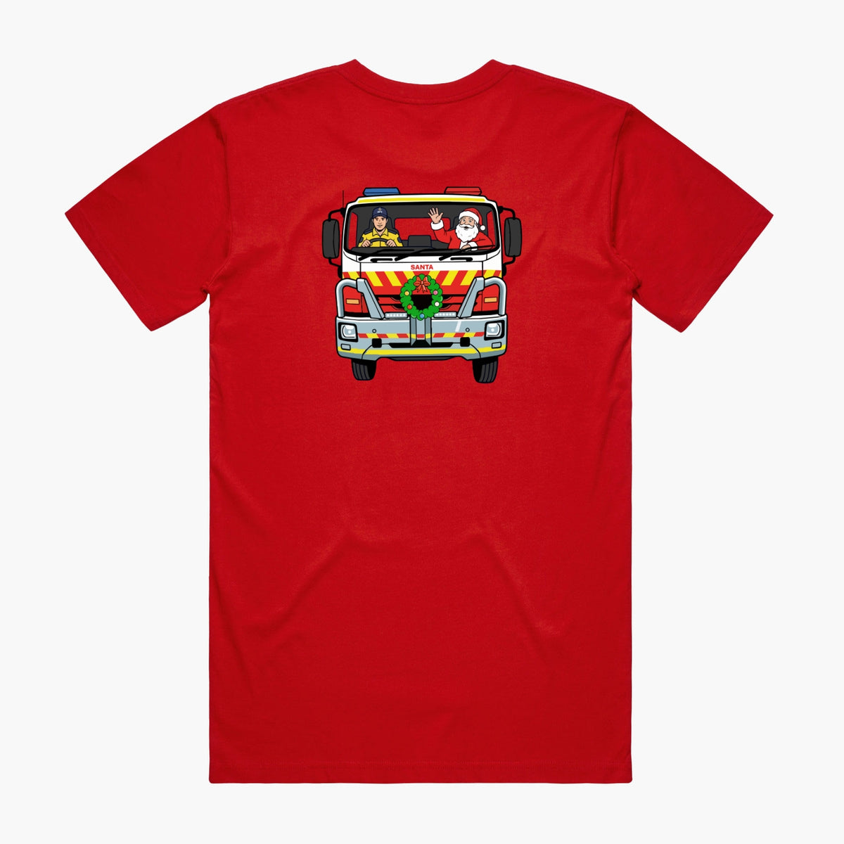 Brigade Christmas Truck T-Shirt - Red