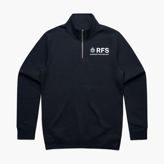 RFS Marsden Park Brigade Mens Half Zip Crew Jumper