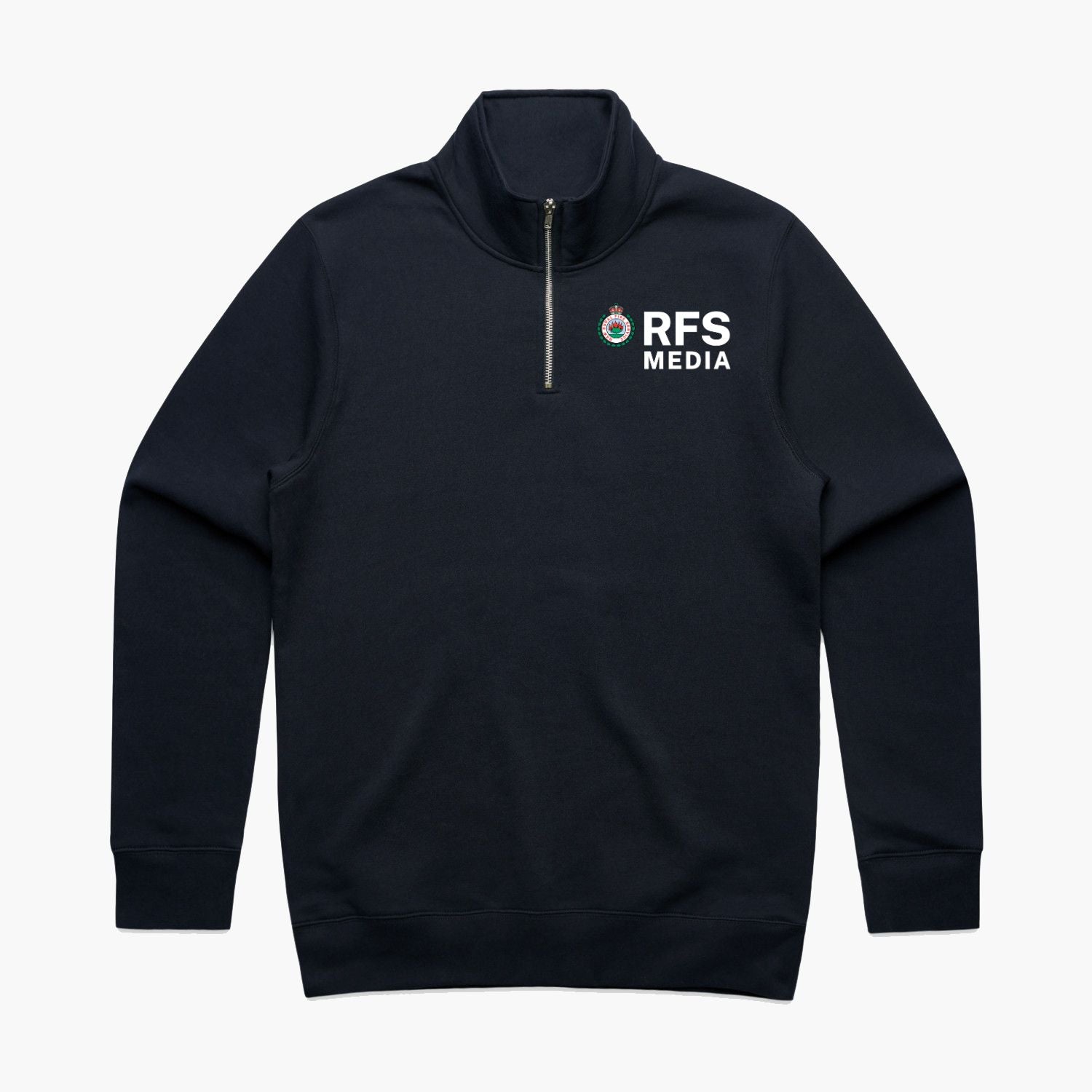 Media Half-Zip Crew